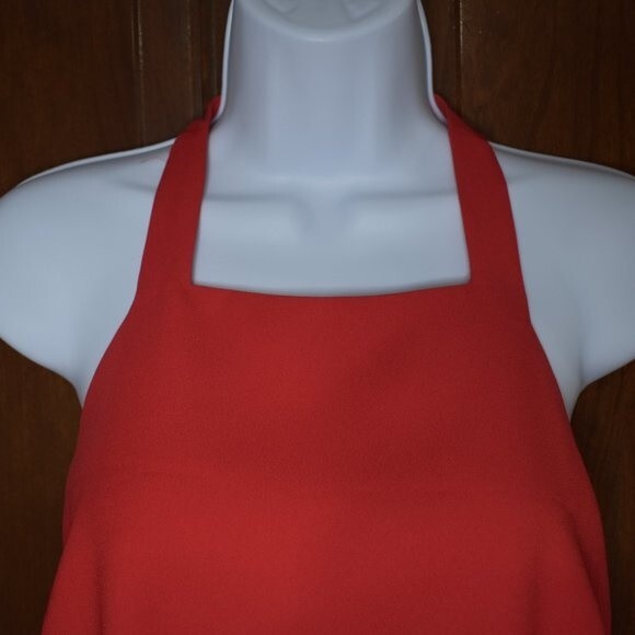 Parker Red Cropped Tank Top XS Square Neck Sleeveless Zip Date Night - Picture 12 of 15